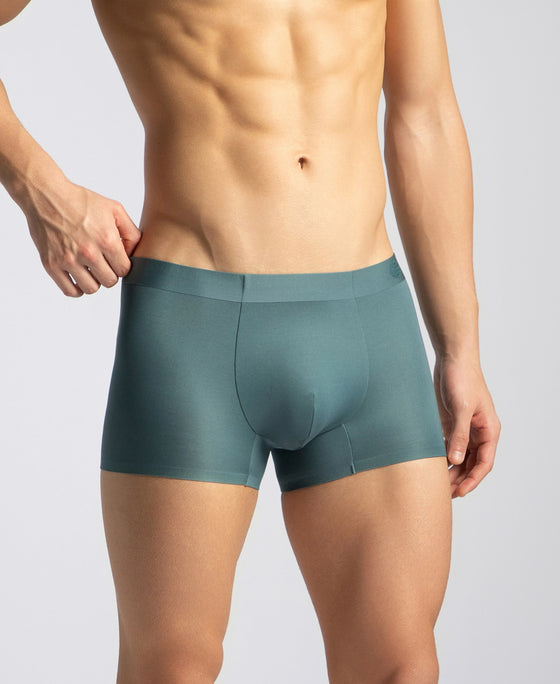 Texcelight Microfiber Elastane Stretch Seamfree Bonded Tech Solid Trunk with Internal Breathable Mesh - Forest Green