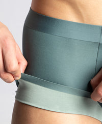 Texcelight Microfiber Elastane Stretch Seamfree Bonded Tech Solid Trunk with Internal Breathable Mesh - Forest Green