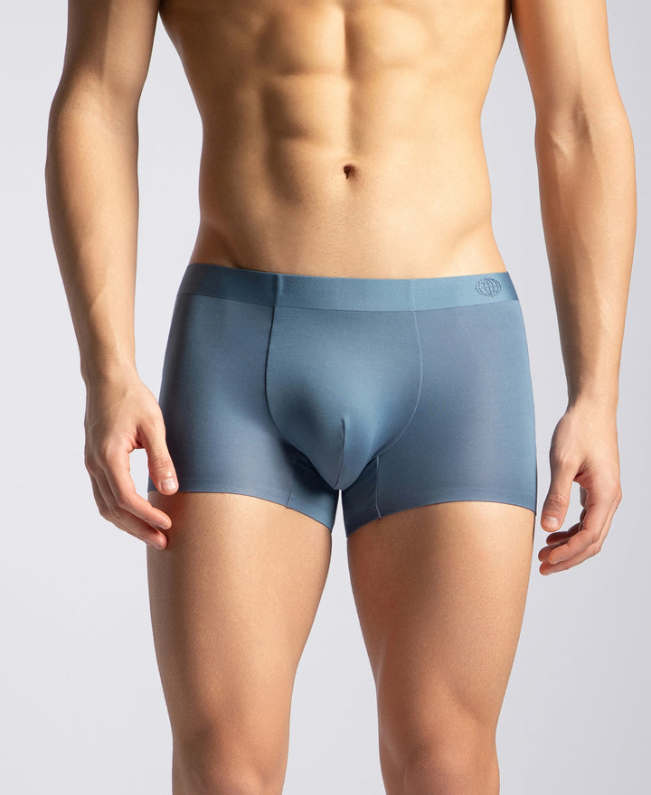 Texcelight Microfiber Elastane Stretch Seamfree Bonded Tech Solid Trunk with Internal Breathable Mesh - Sunrise Blue