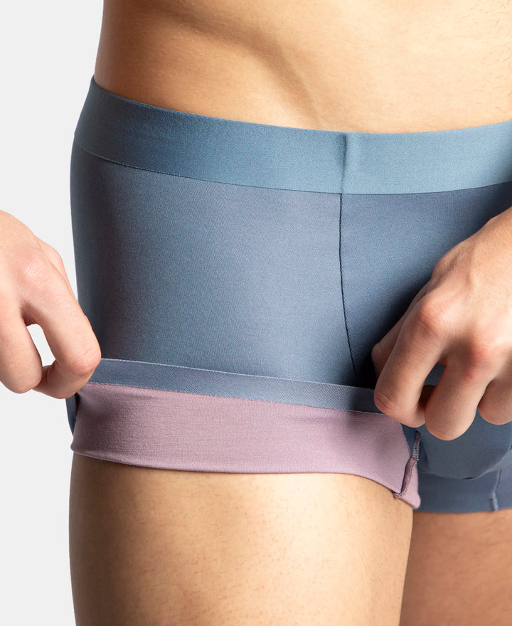 Texcelight Microfiber Elastane Stretch Seamfree Bonded Tech Solid Trunk with Internal Breathable Mesh - Sunrise Blue