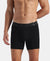 Tencel Microfiber Elastane Stretch Solid Boxer Brief with Natural StayFresh Properties - Black