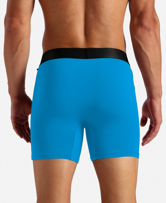 Tencel Microfiber Elastane Stretch Solid Boxer Brief with Natural StayFresh Properties - Ocean Depth