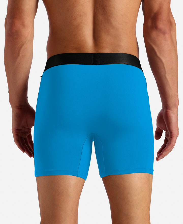 Tencel Microfiber Elastane Stretch Solid Boxer Brief with Natural StayFresh Properties - Ocean Depth
