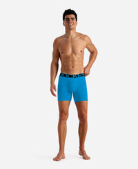 Tencel Microfiber Elastane Stretch Solid Boxer Brief with Natural StayFresh Properties - Ocean Depth