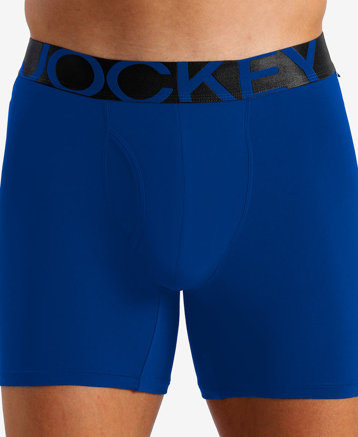 Tencel Microfiber Elastane Stretch Solid Boxer Brief with Natural StayFresh Properties - Royal Blue