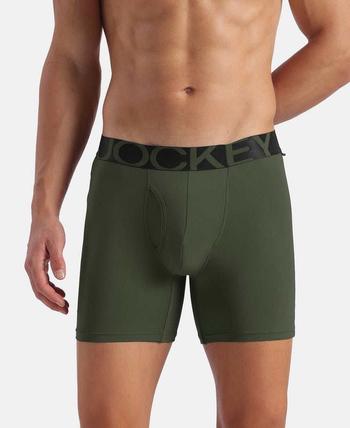 Tencel Microfiber Elastane Stretch Solid Boxer Brief with Natural StayFresh Properties - Thyme