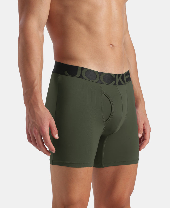 Tencel Microfiber Elastane Stretch Solid Boxer Brief with Natural StayFresh Properties - Thyme