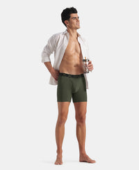 Tencel Microfiber Elastane Stretch Solid Boxer Brief with Natural StayFresh Properties - Thyme