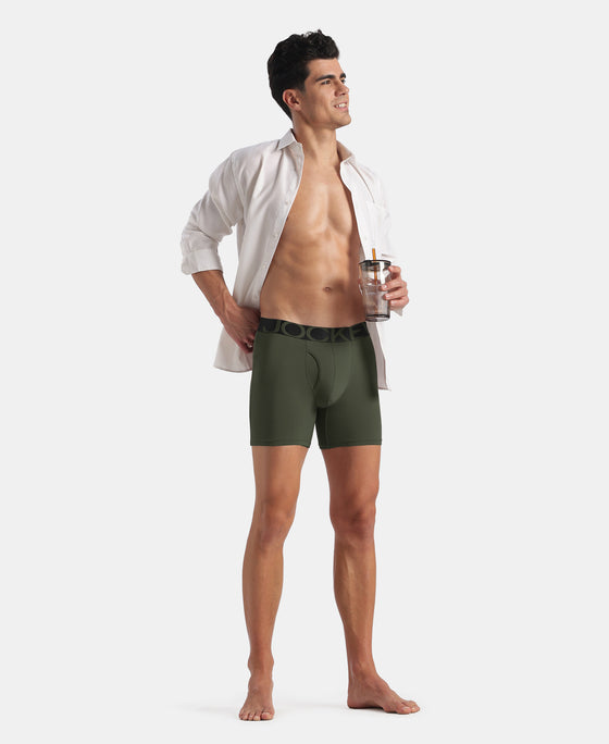 Tencel Microfiber Elastane Stretch Solid Boxer Brief with Natural StayFresh Properties - Thyme