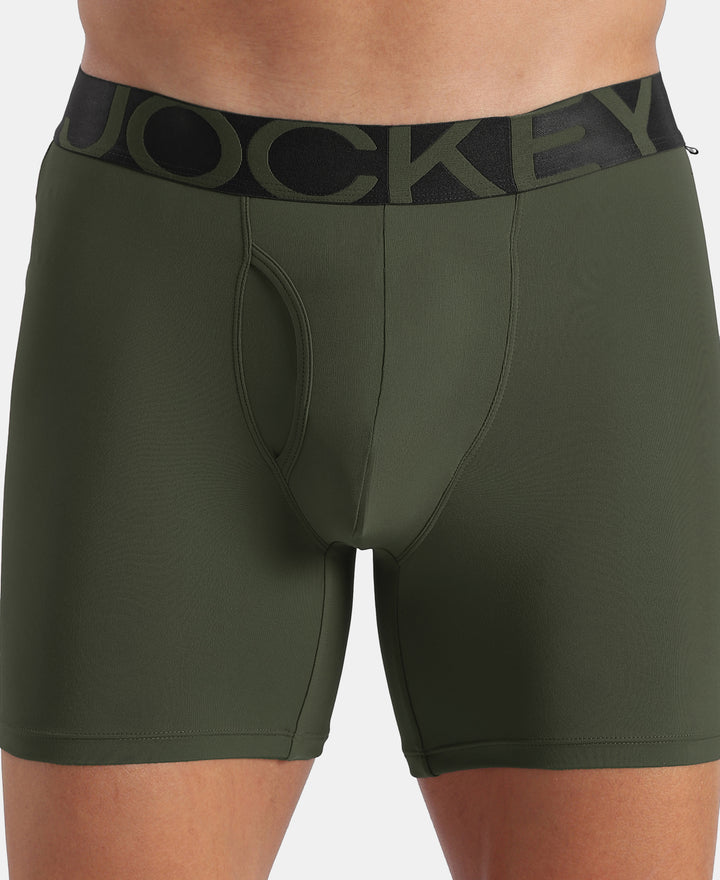 Tencel Microfiber Elastane Stretch Solid Boxer Brief with Natural StayFresh Properties - Thyme