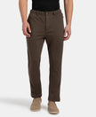 Super Combed Cotton Rich Elastane Stretch Slim Fit All Day Pants with Pockets - Black Olive