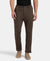 Super Combed Cotton Rich Elastane Stretch Slim Fit All Day Pants with Pockets - Black Olive