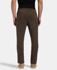 Super Combed Cotton Rich Elastane Stretch Slim Fit All Day Pants with Pockets - Black Olive