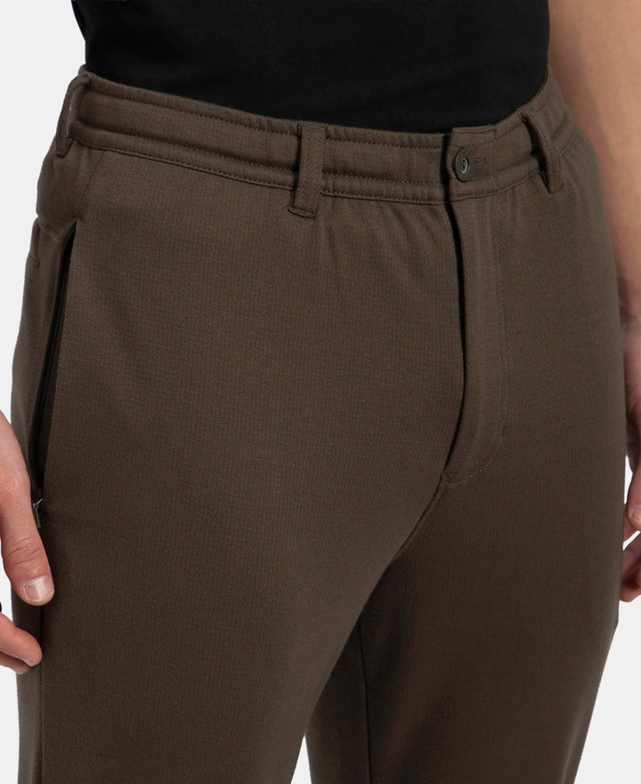 Super Combed Cotton Rich Elastane Stretch Slim Fit All Day Pants with Pockets - Black Olive