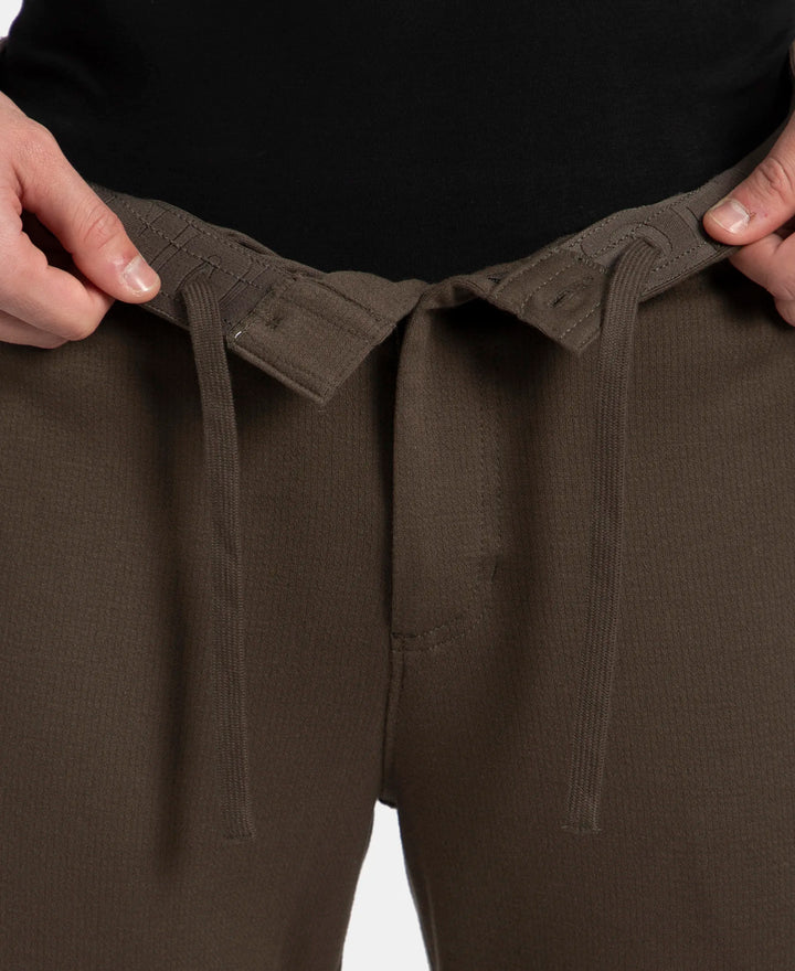 Super Combed Cotton Rich Elastane Stretch Slim Fit All Day Pants with Pockets - Black Olive