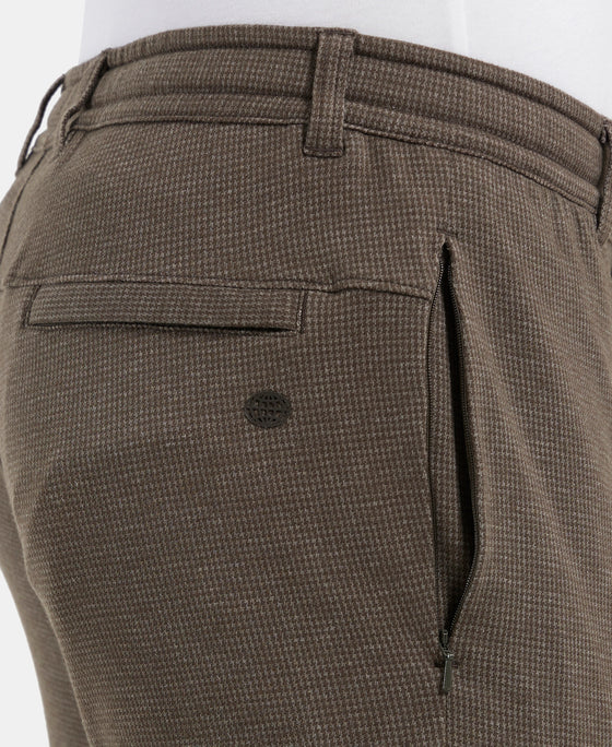 Super Combed Cotton Rich Elastane Stretch Slim Fit All Day Pants with Pockets - Black Olive Ash