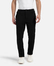 Super Combed Cotton Rich Elastane Stretch Slim Fit All Day Pants with Pockets - Solid Black
