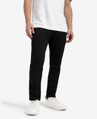 Super Combed Cotton Rich Elastane Stretch Slim Fit All Day Pants with Pockets - Solid Black