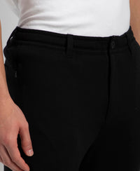 Super Combed Cotton Rich Elastane Stretch Slim Fit All Day Pants with Pockets - Solid Black