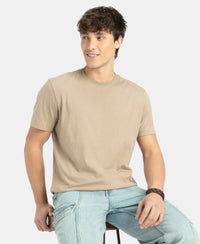Super Combed Supima Cotton Round Neck Half Sleeve T-Shirt - Desert Taupe