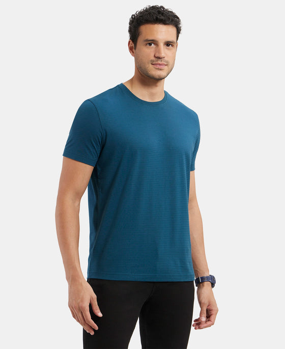 Super Combed Supima Cotton Round Neck Half Sleeve T-Shirt - Reflecting Pond