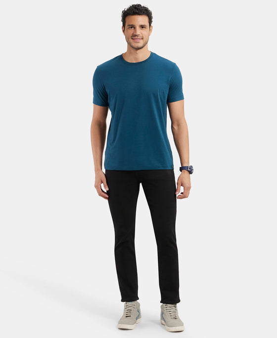 Super Combed Supima Cotton Round Neck Half Sleeve T-Shirt - Reflecting Pond