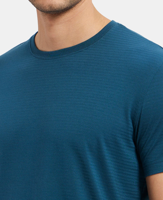 Super Combed Supima Cotton Round Neck Half Sleeve T-Shirt - Reflecting Pond