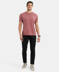 Super Combed Supima Cotton Round Neck Half Sleeve T-Shirt - Wild Ginger
