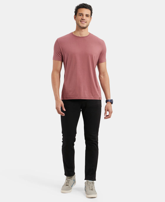 Super Combed Supima Cotton Round Neck Half Sleeve T-Shirt - Wild Ginger