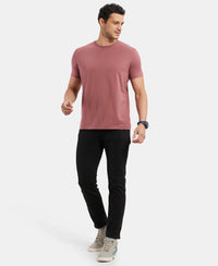 Super Combed Supima Cotton Round Neck Half Sleeve T-Shirt - Wild Ginger