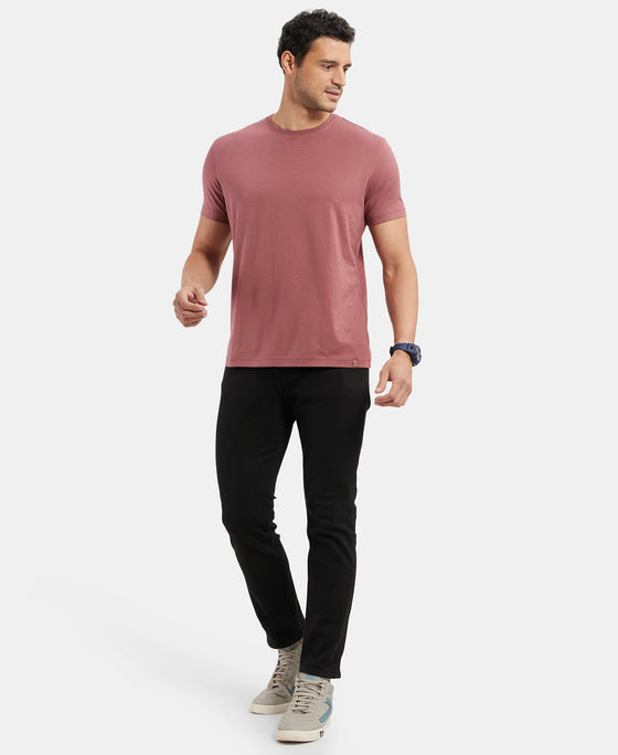 Super Combed Supima Cotton Round Neck Half Sleeve T-Shirt - Wild Ginger
