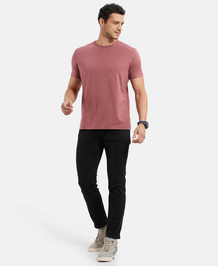 Super Combed Supima Cotton Round Neck Half Sleeve T-Shirt - Wild Ginger