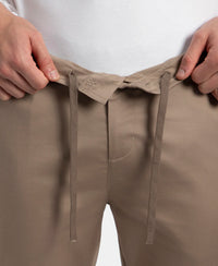 Super Combed Cotton Rich Elastane Stretch Woven Fabric Slim Fit All Day Pants - Desert Taupe