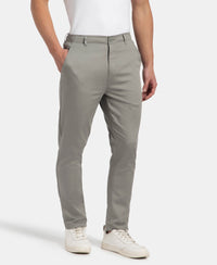 Super Combed Cotton Rich Elastane Stretch Woven Fabric Slim Fit All Day Pants - Moon Mist
