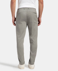 Super Combed Cotton Rich Elastane Stretch Woven Fabric Slim Fit All Day Pants - Moon Mist
