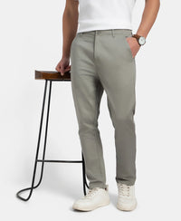 Super Combed Cotton Rich Elastane Stretch Woven Fabric Slim Fit All Day Pants - Moon Mist