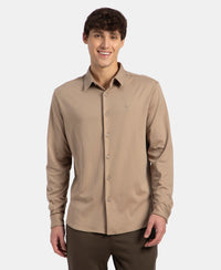 Super Combed Cotton Rich Full Sleeve Knit Shirt - Desert Taupe