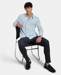 Super Combed Cotton Rich Full Sleeve Knit Shirt - Skyway