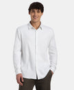 Super Combed Cotton Rich Full Sleeve Knit Shirt - White