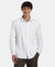 Super Combed Cotton Rich Full Sleeve Knit Shirt - White