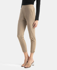 Environment Friendly Recycled Microfiber All Day Pants with StayFresh Treatment - Desert Taupe