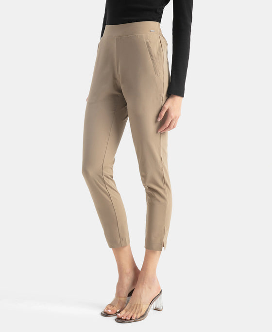 Environment Friendly Recycled Microfiber All Day Pants with StayFresh Treatment - Desert Taupe