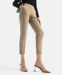 Environment Friendly Recycled Microfiber All Day Pants with StayFresh Treatment - Desert Taupe
