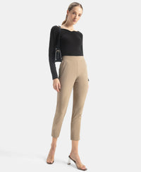 Environment Friendly Recycled Microfiber All Day Pants with StayFresh Treatment - Desert Taupe