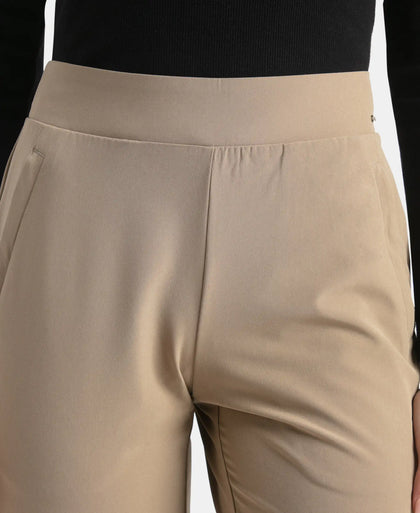 Environment Friendly Recycled Microfiber All Day Pants with StayFresh Treatment - Desert Taupe