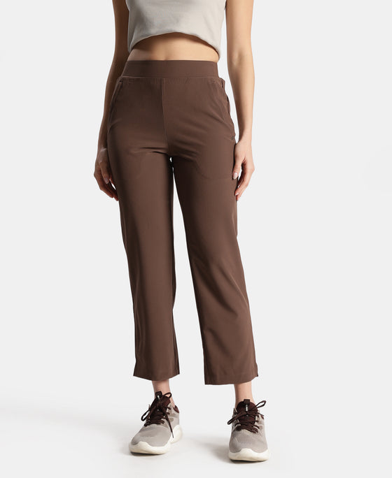 Environment Friendly Recycled Microfiber All Day Pants with StayFresh Treatment - Chocolate Martini