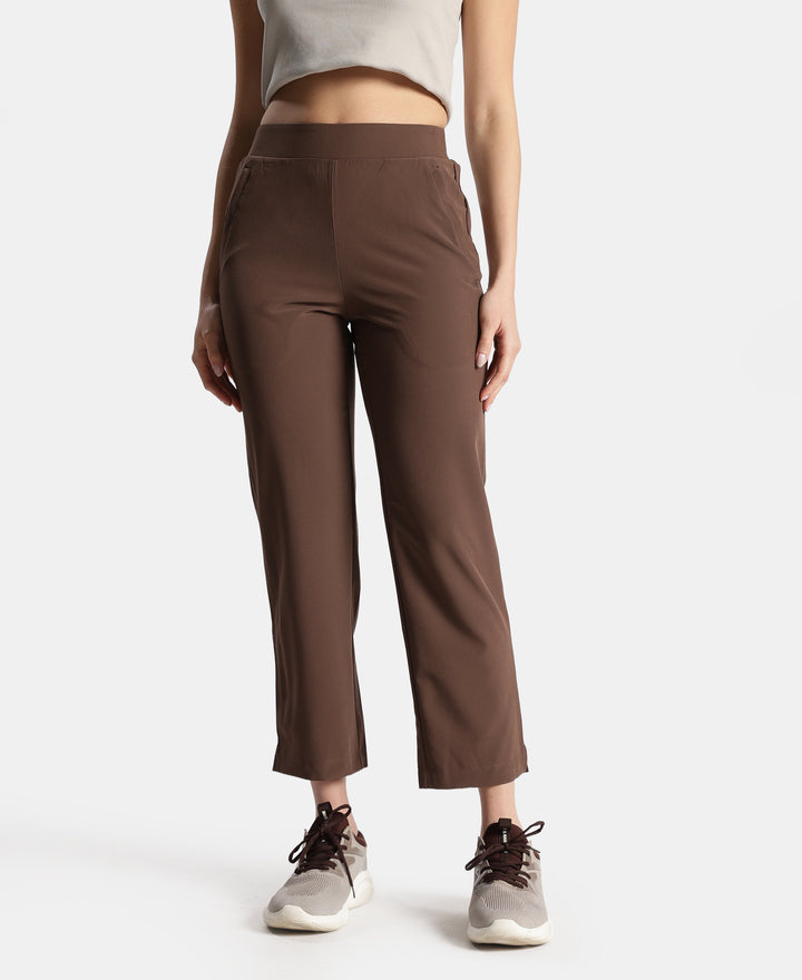 Environment Friendly Recycled Microfiber All Day Pants with StayFresh Treatment - Chocolate Martini
