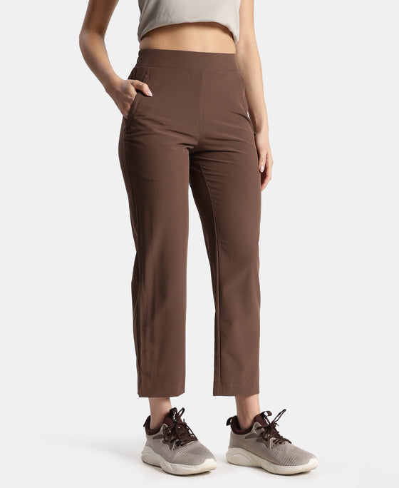 Environment Friendly Recycled Microfiber All Day Pants with StayFresh Treatment - Chocolate Martini