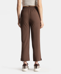 Environment Friendly Recycled Microfiber All Day Pants with StayFresh Treatment - Chocolate Martini