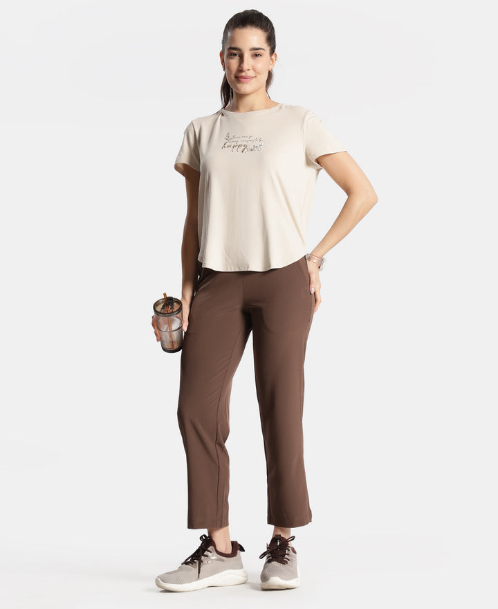 Environment Friendly Recycled Microfiber All Day Pants with StayFresh Treatment - Chocolate Martini